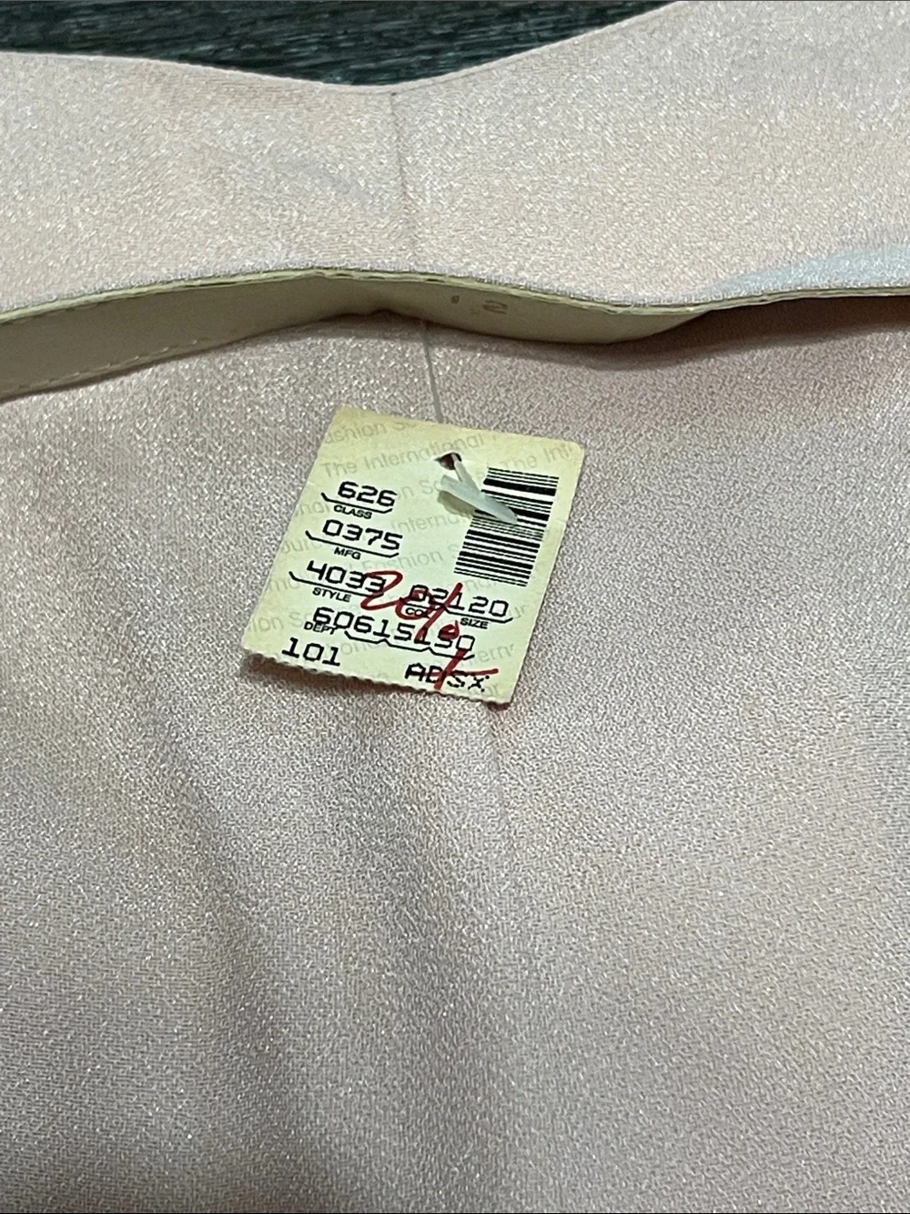 Vintage With Tag High-Waist Paperbag Wide-Leg Pants — Light Pink